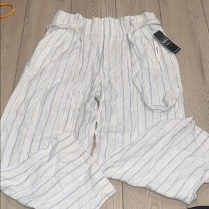 d. jeans White and Blue Striped Chinos